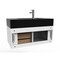 Castello Usa Nile 36" Wall Mounted Vanity With Black Top And Brushed Nickel Handles CB-MC-36W-BN-2053-BL - alternate 8